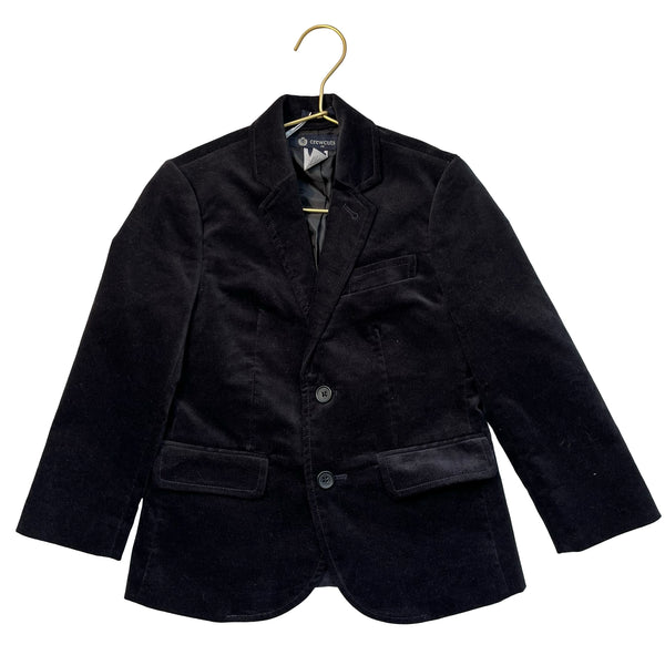 Crewcuts Thompson Black Velvet Blazer - Size 4-5