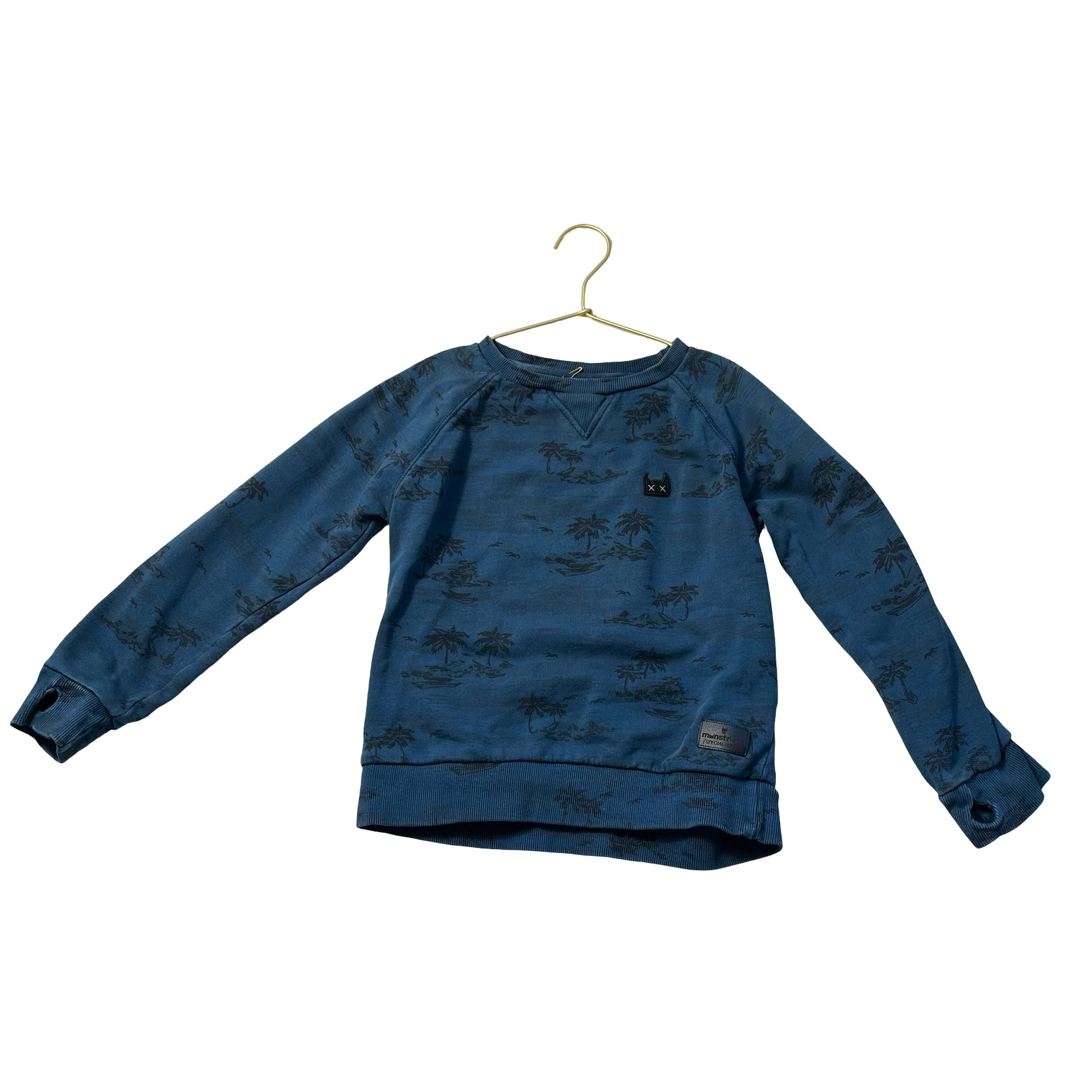 Munster Blue Tropical Pattern Sweatshirt - Size 6