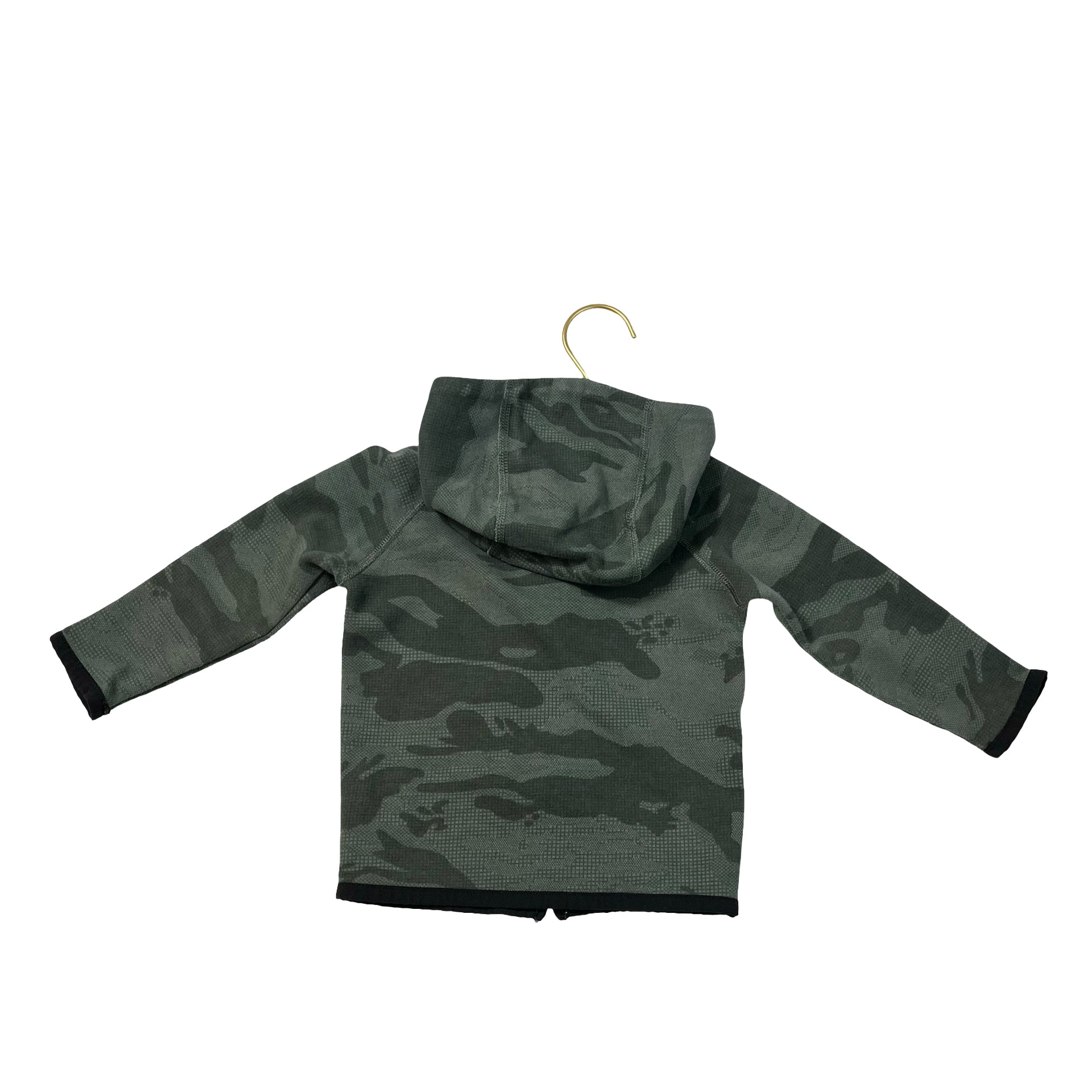 Gap Fit Green Camouflage Zip-Up Hooded Sweatshirt - Size 12-18 Mo