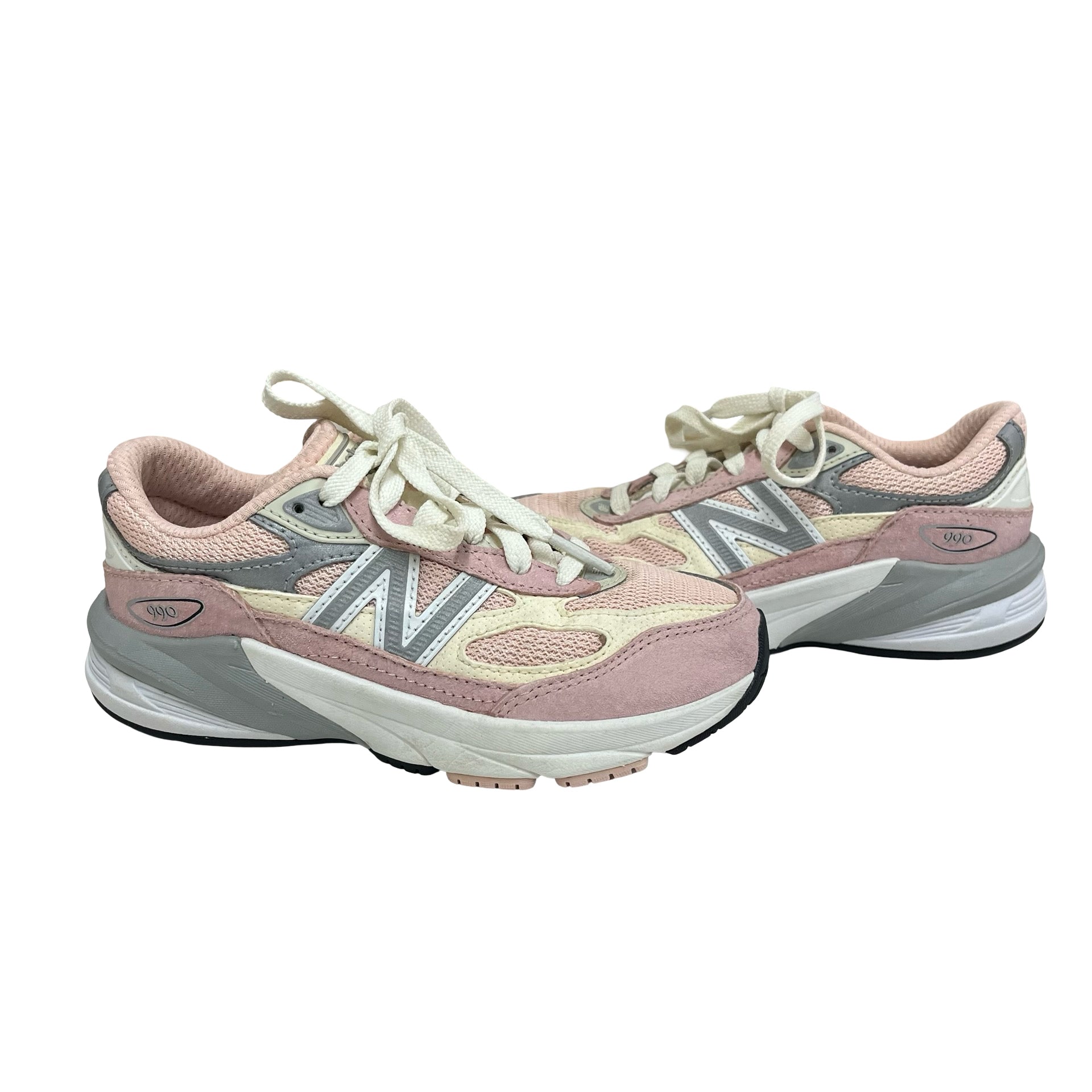 New Balance 990 Pink & Ivory Sneakers - Size 12.5