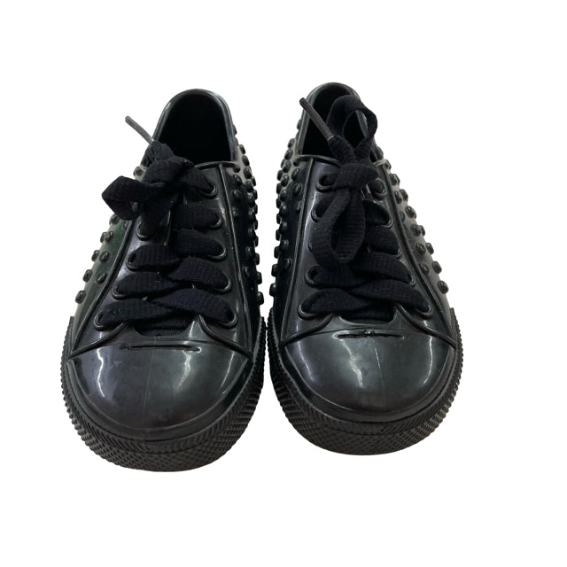 Mini Melissa 'Polibolha' Black Sneakers - Size 8
