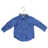 Gymboree Blue Linen-Cotton Button Down Shirt - Size 12-18 Mo