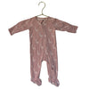 Sweet Bamboo Pink Reindeer Print Footed PJs - Size 0-3 Mo