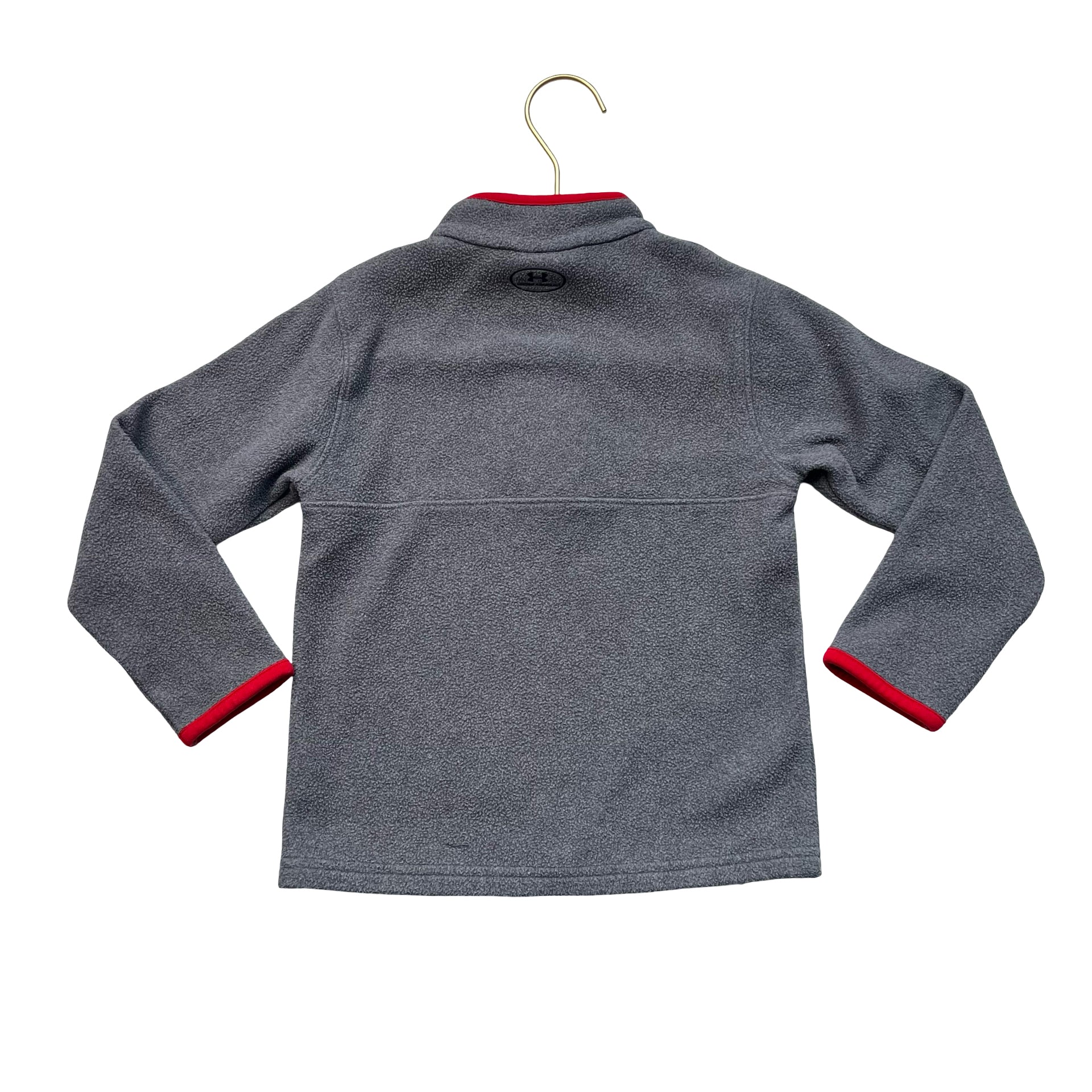 Under Armour Gray Fleece Quarter-Zip Pullover - Size 4