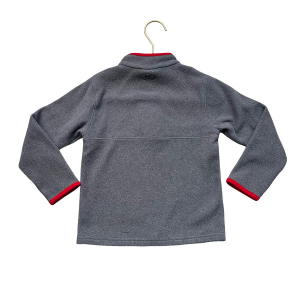 Under Armour Gray Fleece Quarter-Zip Pullover - Size 4