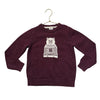 Janie and Jack Burgundy Bear Cotton Sweater - Size 5