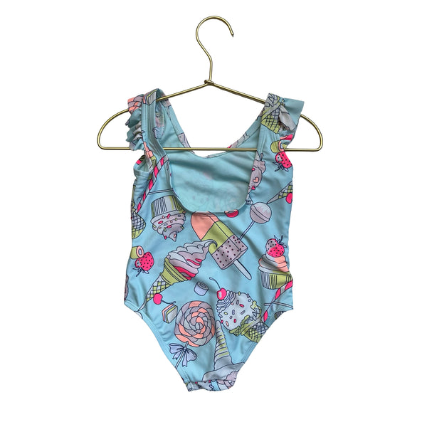 Baby Gap Mint Green Ice Cream Print Swim Suit - Size 3