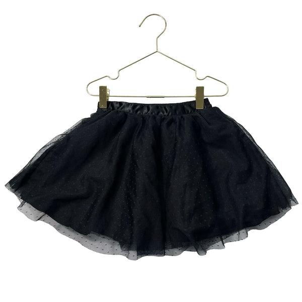 Janie and Jack Black Dot Tulle Skirt - Size 3