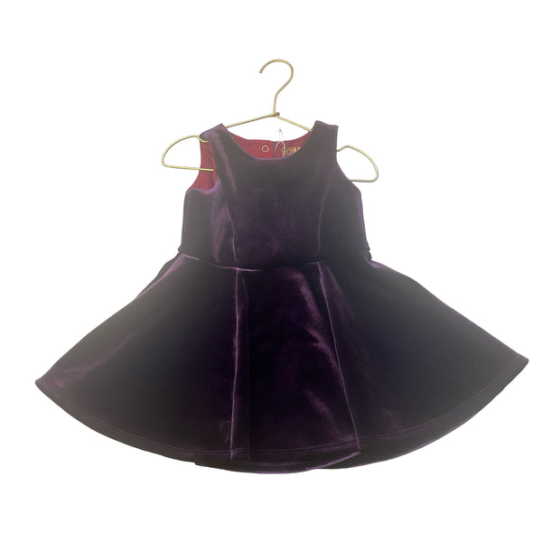 Genuine Kids Purple Velvet Dress - Size 2T