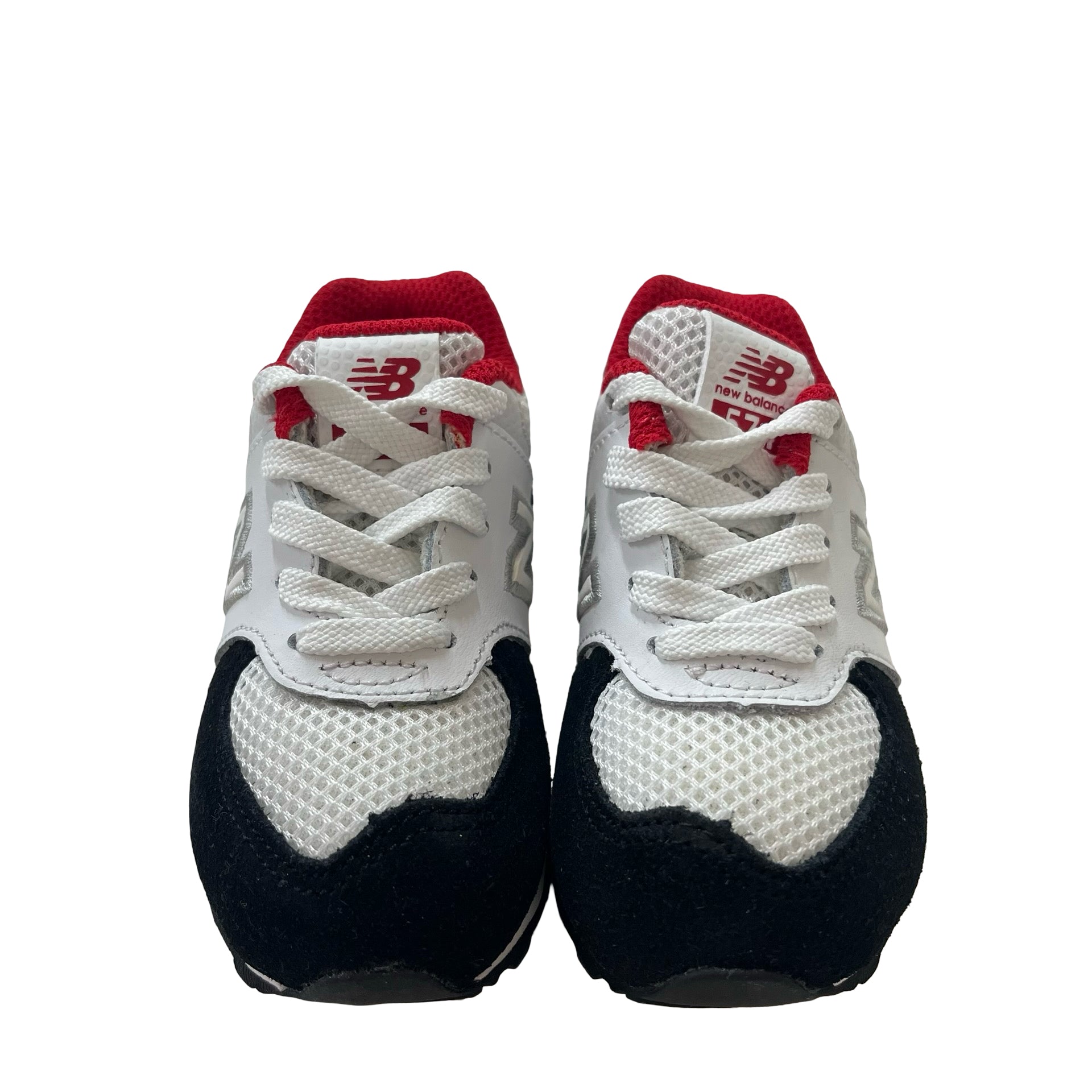 New Balance 574 White, Red, Black Sneakers New in Box - Size 6