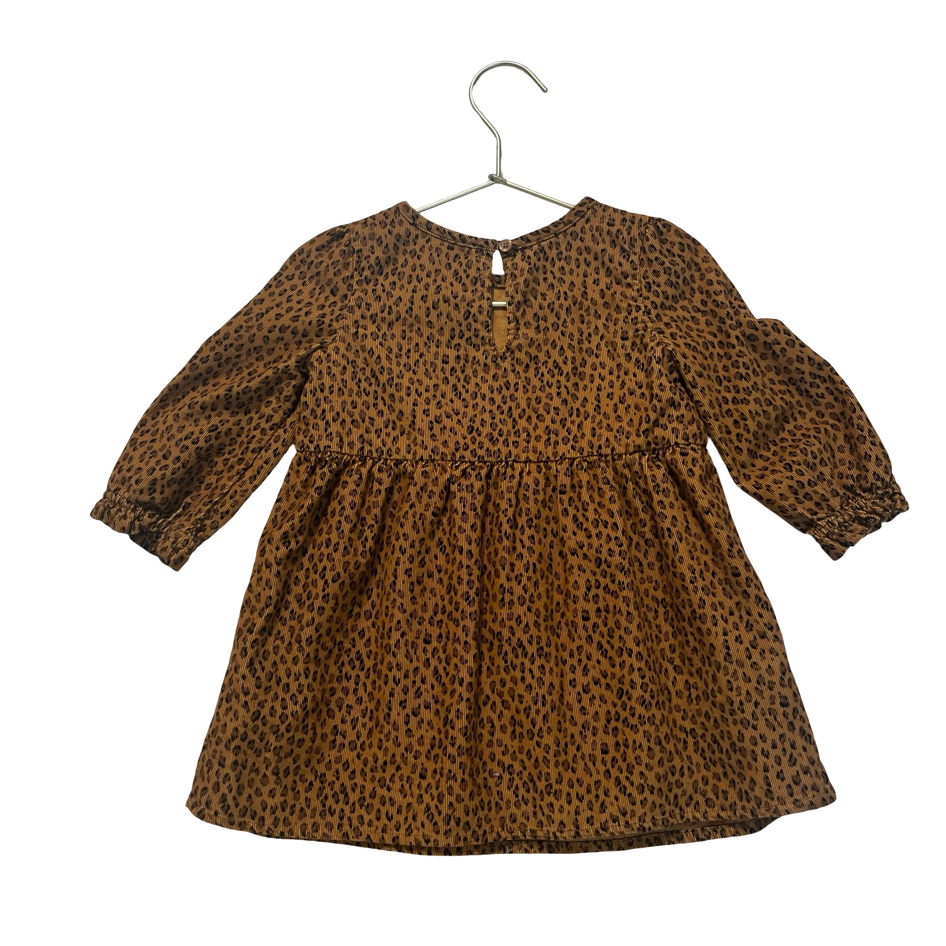 Baby Gap Brown Leopard Print Corduroy Dress - Size 18-24 Mo