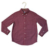 Janie and Jack Red, Navy, White Plaid Button Down Shirt - Size 5