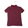 Polo Ralph Lauren Burgundy, White, Navy Striped Polo Shirt - Size 7