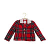 Janie and Jack Red Tartan Plaid Eyelet Collar Blazer - Size 18-24 Mo