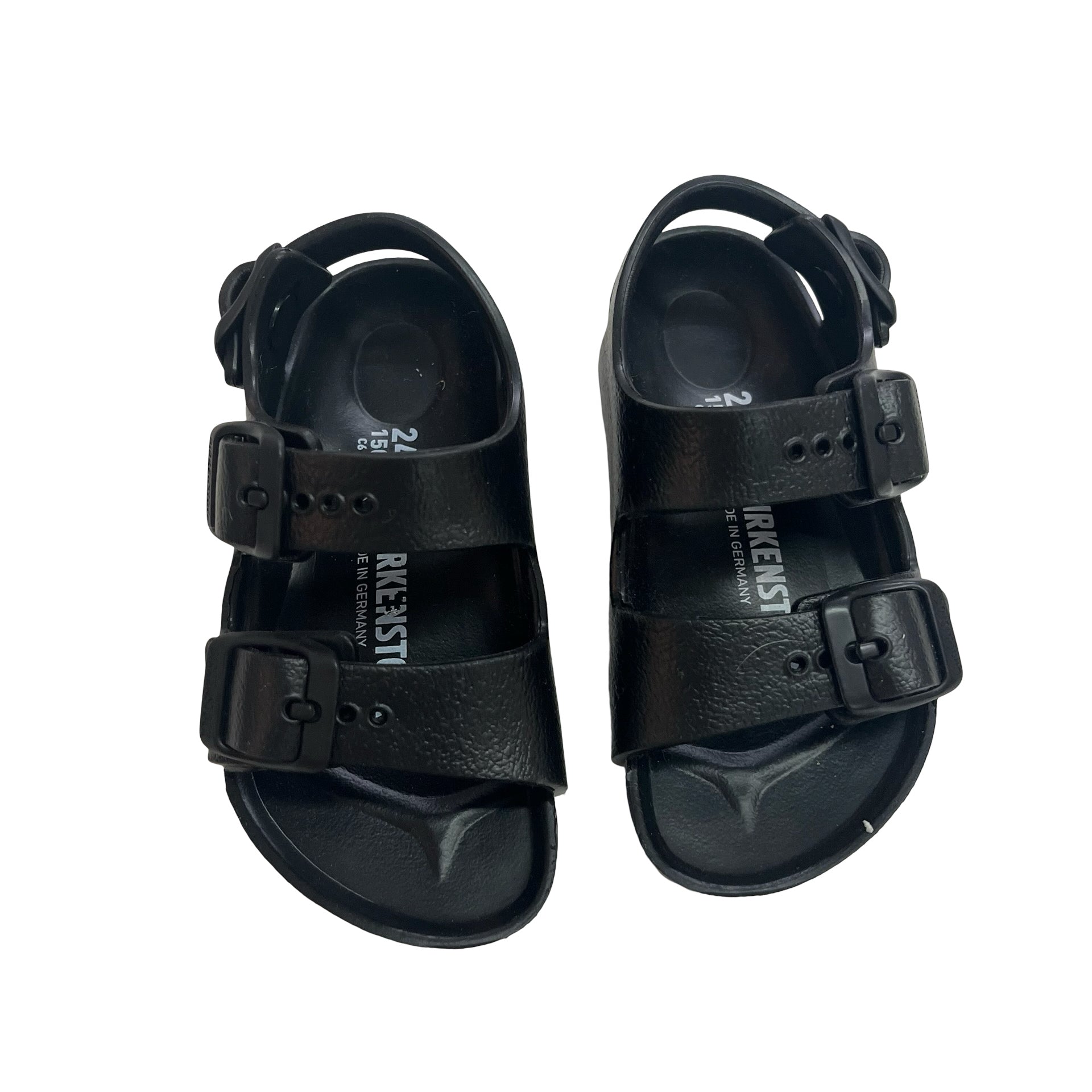 Birkenstock Milano EVA Black Sandals - Size 24 (6-6.5)