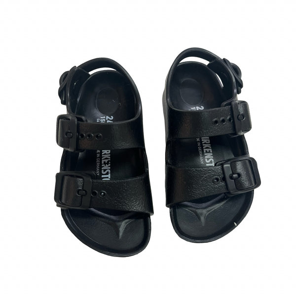Birkenstock Milano EVA Black Sandals - Size 24 (6-6.5)
