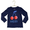 Crewcuts Navy 'Ruby Red' Cherry Graphic Shirt - Size XS 4-5