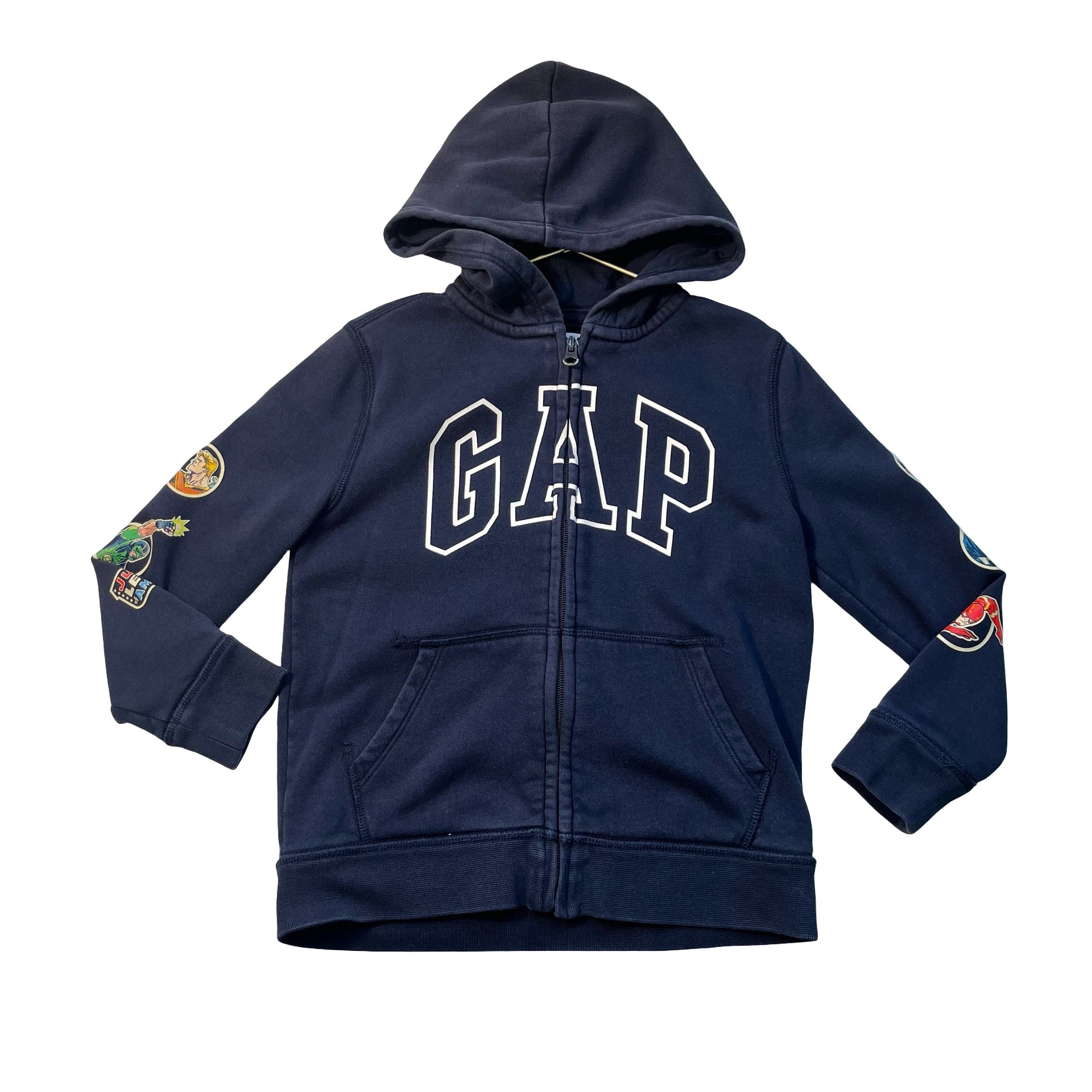 Gap Kids x DC Comics Navy Justice League Zip-Up Hooded Sweatshirt - Size S 6-7