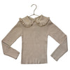 Louis Louise Ivory Metallic Ribbed Sweater - Size 8