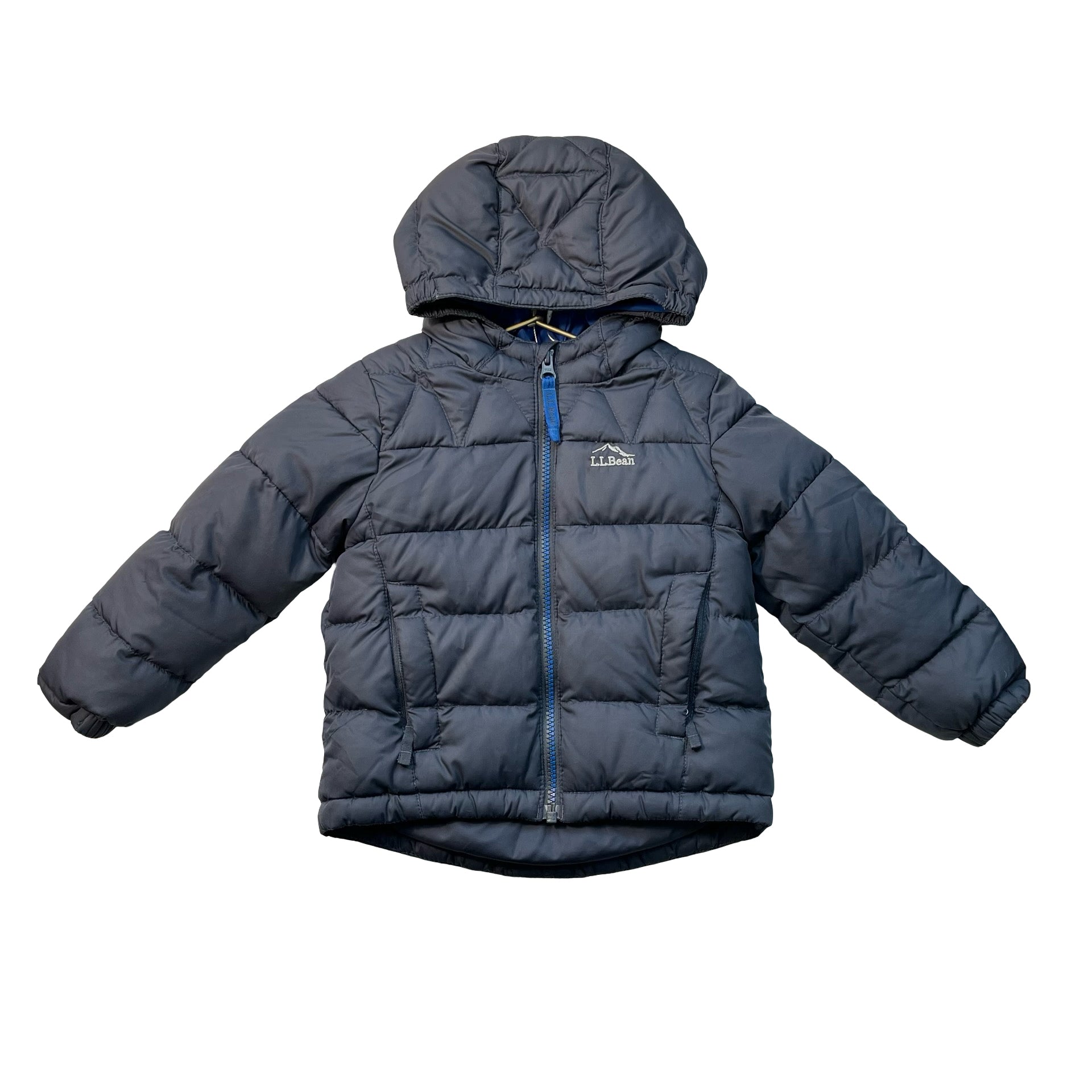 L.L.Bean DownTek Slate Blue Hooded Puffer Jacket - Size 3T