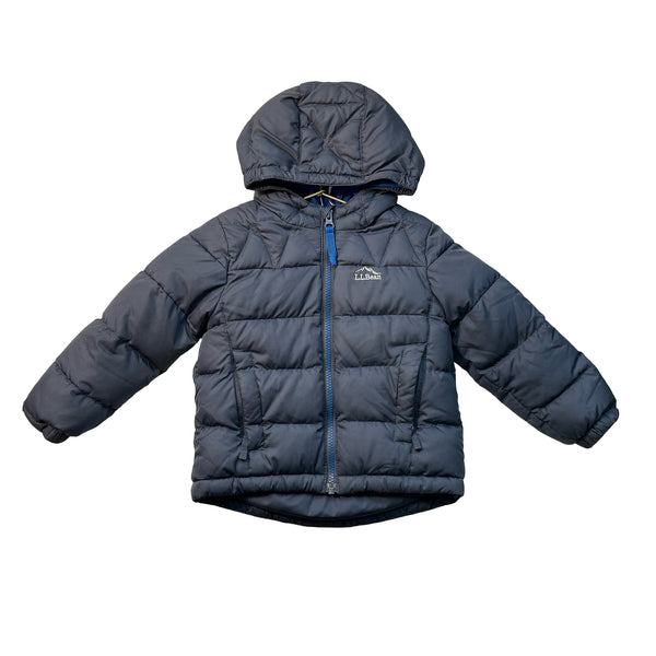 L.L.Bean DownTek Slate Blue Hooded Puffer Jacket - Size 3T