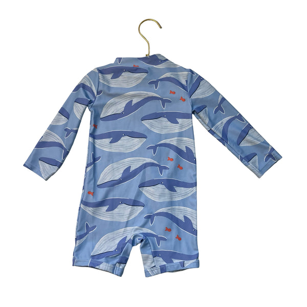 Carter's Blue Whale Swim Suit Romper - Size 18 Mo