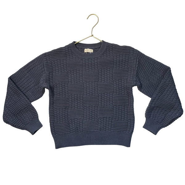 Rylee & Cru Navy Cotton Pattern Sweater - Size 8-9Y