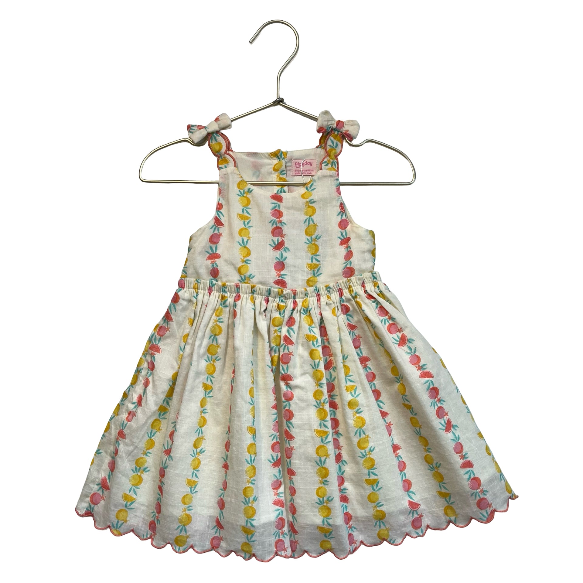 Play Day Ivory Citrus Print Dress - Size 6-12 Mo