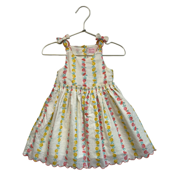 Play Day Ivory Citrus Print Dress - Size 6-12 Mo
