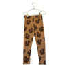 Mini Rodini Brown Squirrel Print Leggings - Size 4-5
