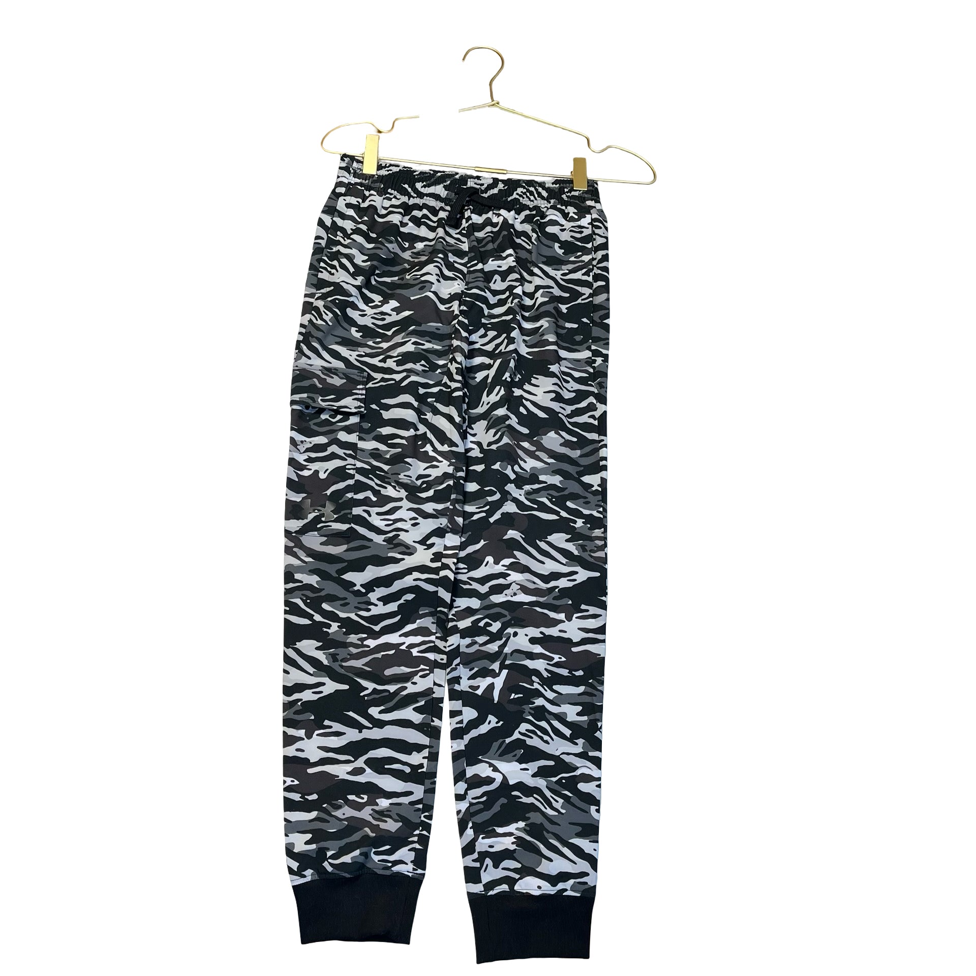 Under Armour Gray, Black, Brown Camouflage Performance Joggers - Size YMD 10-12