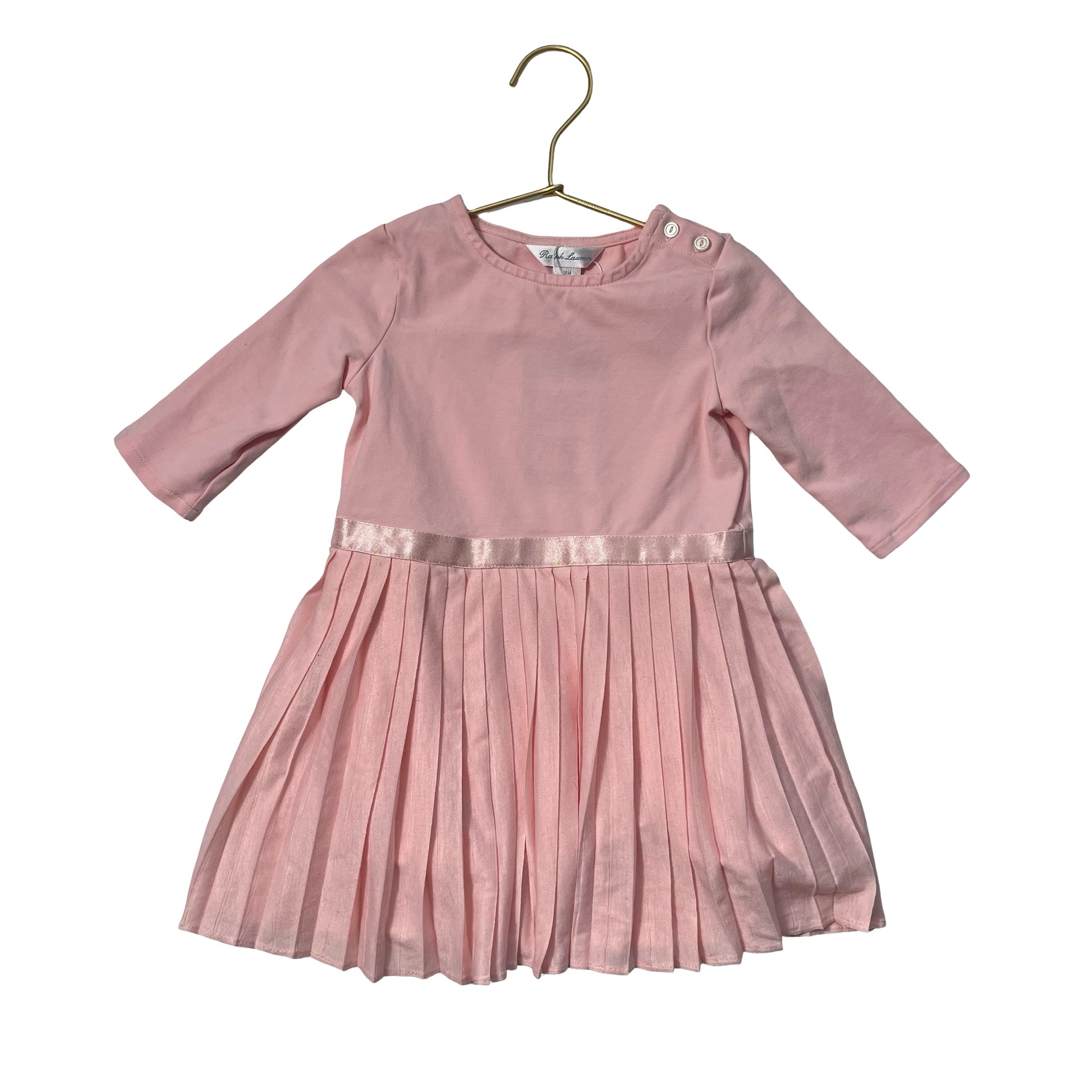 Ralph Lauren Pink Pleated Dress - Size 18 Mo