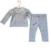 Janie and Jack Light Blue Ribbed Flower & Ladybug Top & Leggings - Size 12-18 Mo