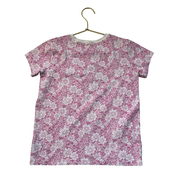 Vineyard Vines Pink Floral Print Whale T-Shirt - Size S 7-8