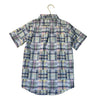 Janie and Jack Pastel Madras Plaid Patchwork Button Down Shirt - Size 8