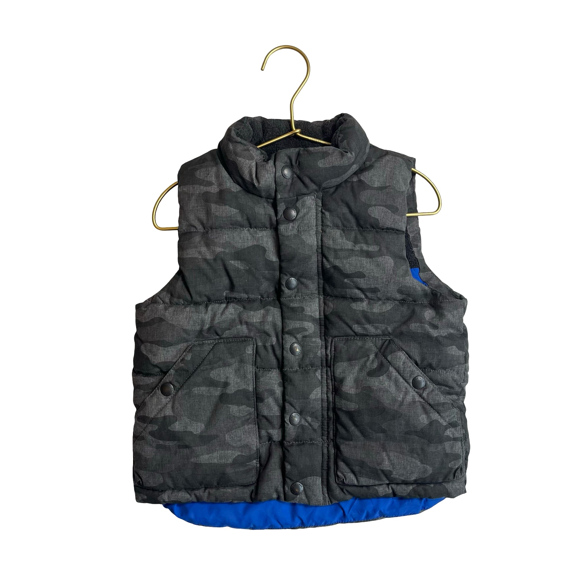 Baby Gap Gray Camo Puffer Vest - Size 3