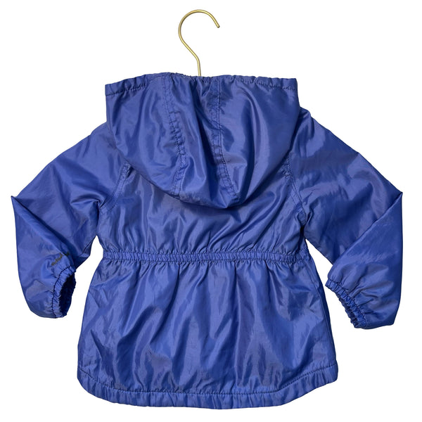 OshKosh Fleece-Lined Purple Hooded Windbreaker Jacket - Size 24 Mo