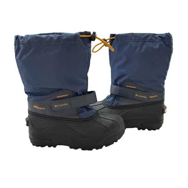 Columbia Navy & Black Winter Boots - Size 2Y Big Kids