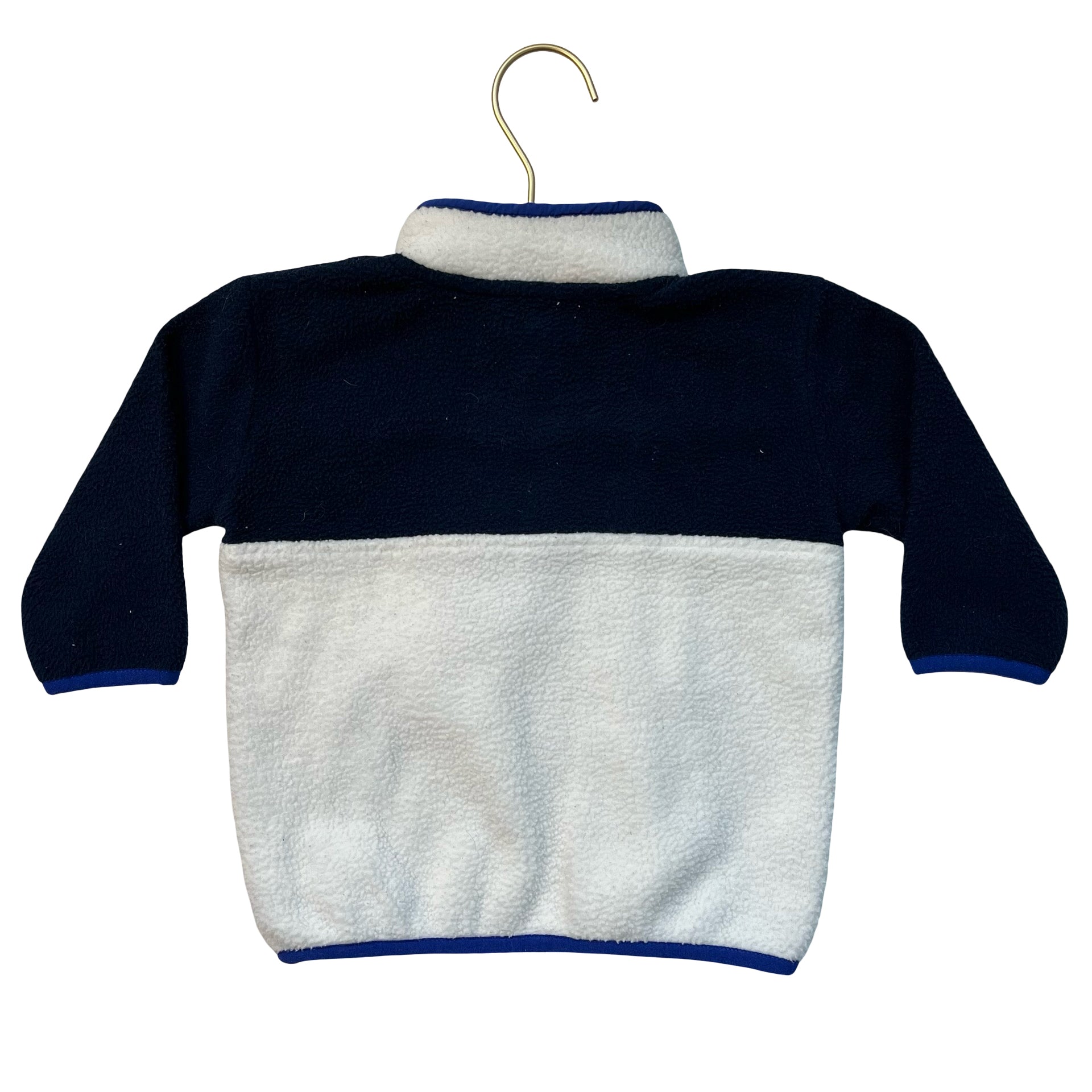 Ralph Lauren Ivory, Navy, Blue Quarter-Zip Fleece Pullover - Size 24 Mo