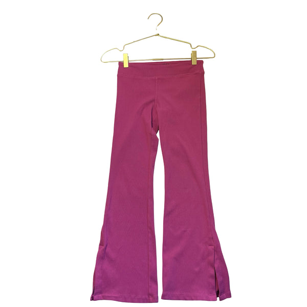 Abercrombie Kids YPB Raspberry Ribbed Flare Leggings - Size 9-10