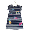 Gymboree Navy Striped Graphic & Sequin Dress - Size 7