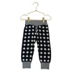 Hanna Andersson Black & Ivory Cotton Knit Print Joggers - Size 85 (2T)
