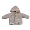 Zara Faux-Fur Lined Pink Hooded Cardigan Sweater - Size 3-6 Mo