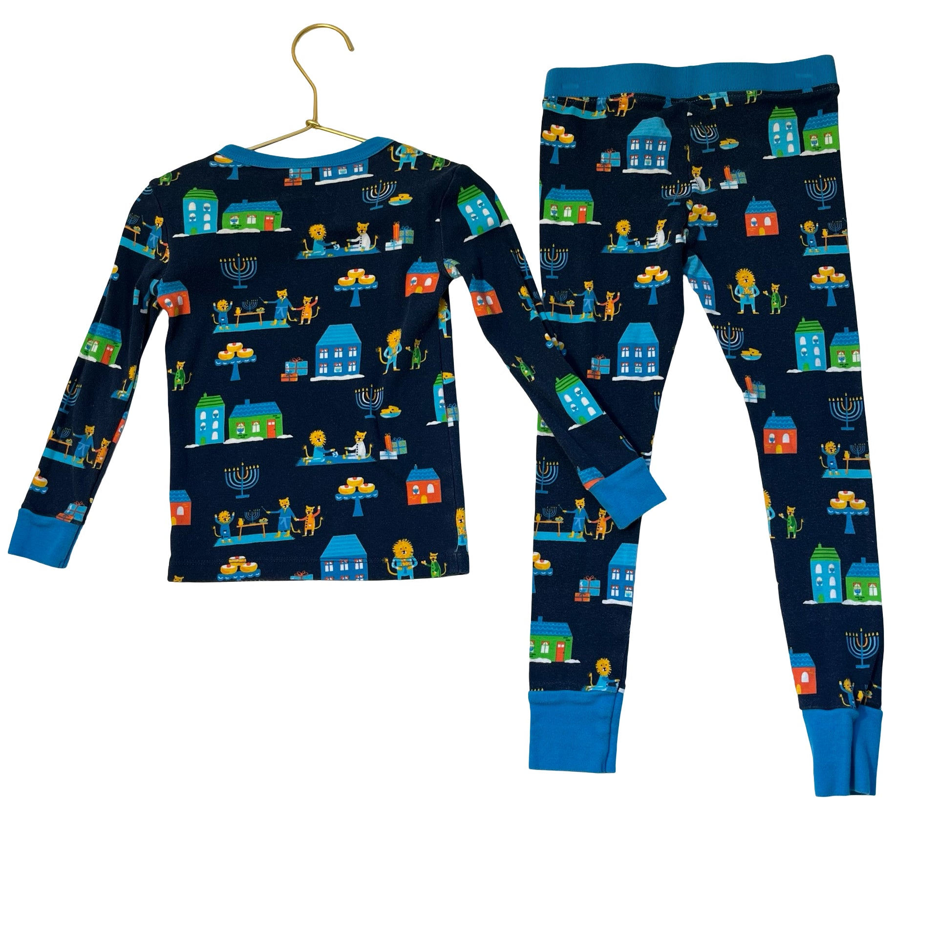Target Navy Hanukkah 2 Piece PJ Set - Size 4