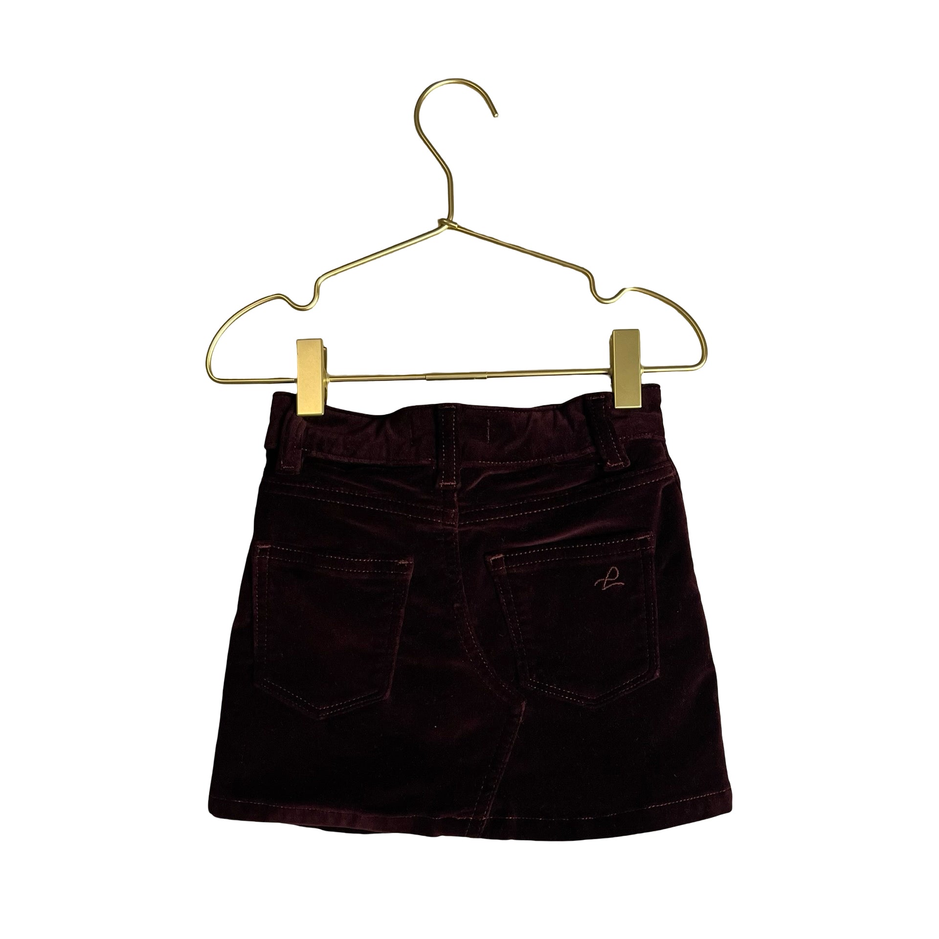 DL 1961 Burgundy Velvet 'Jenny' Skirt - Size 3
