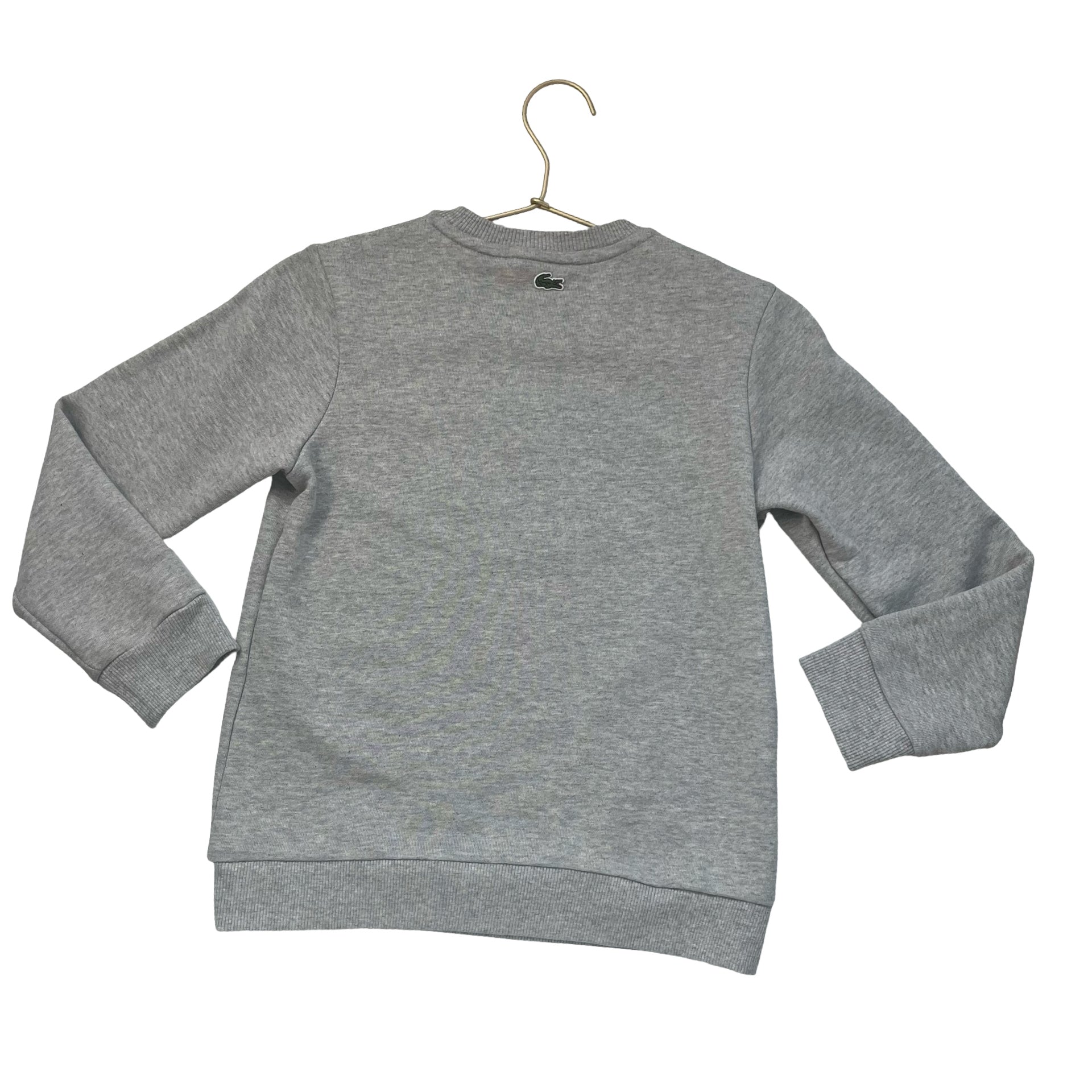 Lacoste Gray & Green Logo Sweatshirt - Size 8