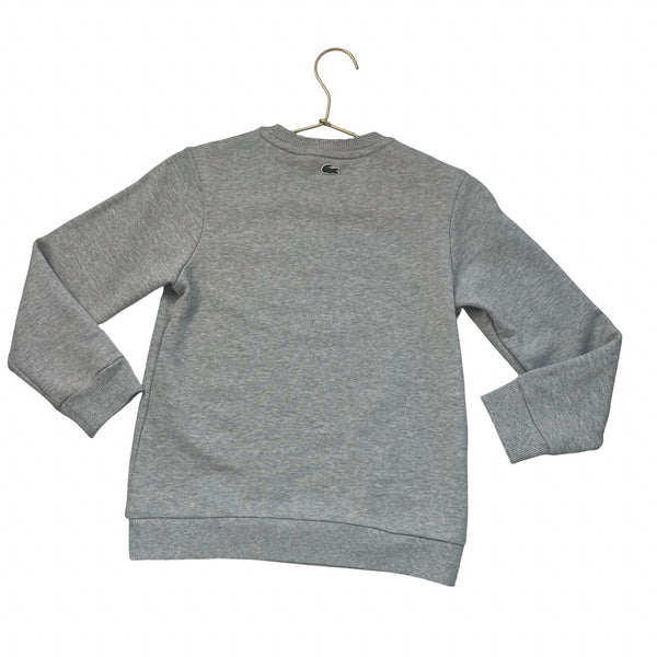 Lacoste Gray & Green Logo Sweatshirt - Size 8