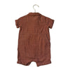Cat & Jack Burnt Orange Chambray Button Down One-Piece Romper - Size 18 Mo