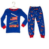Shelry Blue & Red Firetruck Print PJ Set - Size 5