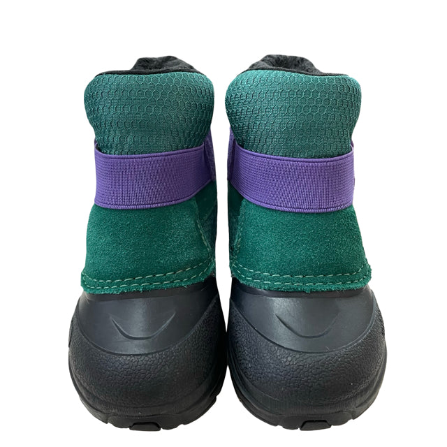 North Face Green & Purple Waterproof Winter Boots - Size 9